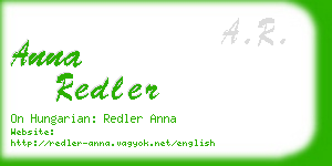 anna redler business card
